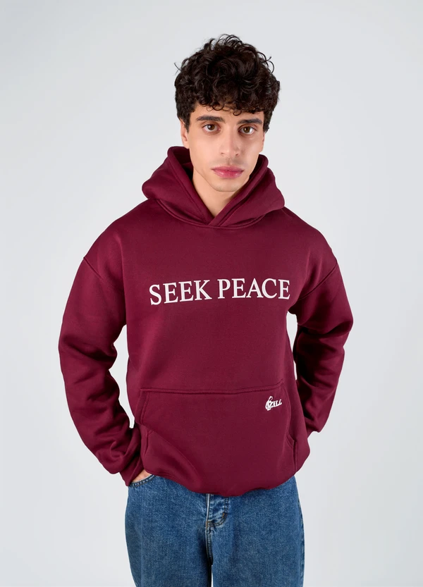 'SEEK PEACE'  هودى قطنى فاخر